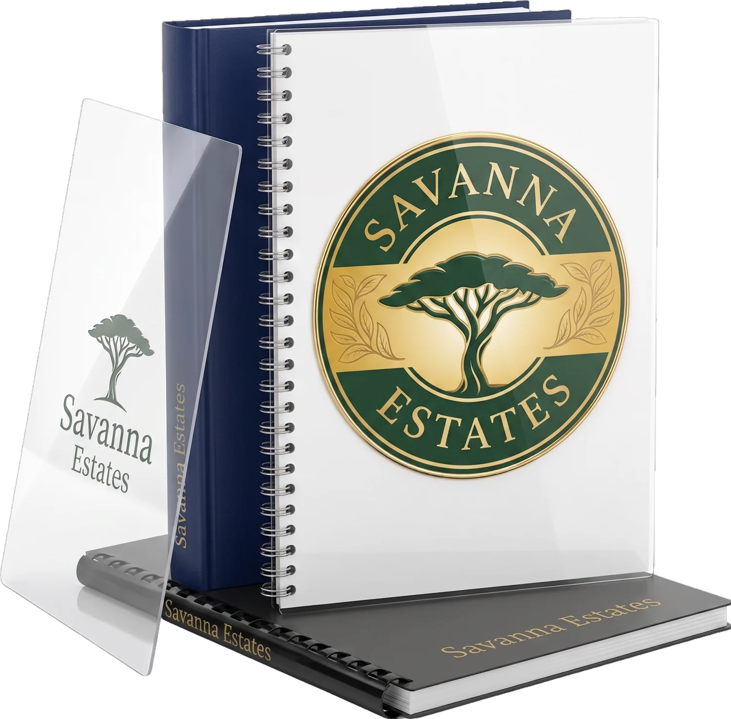 Savanna Estates wire-bound and laminated documents